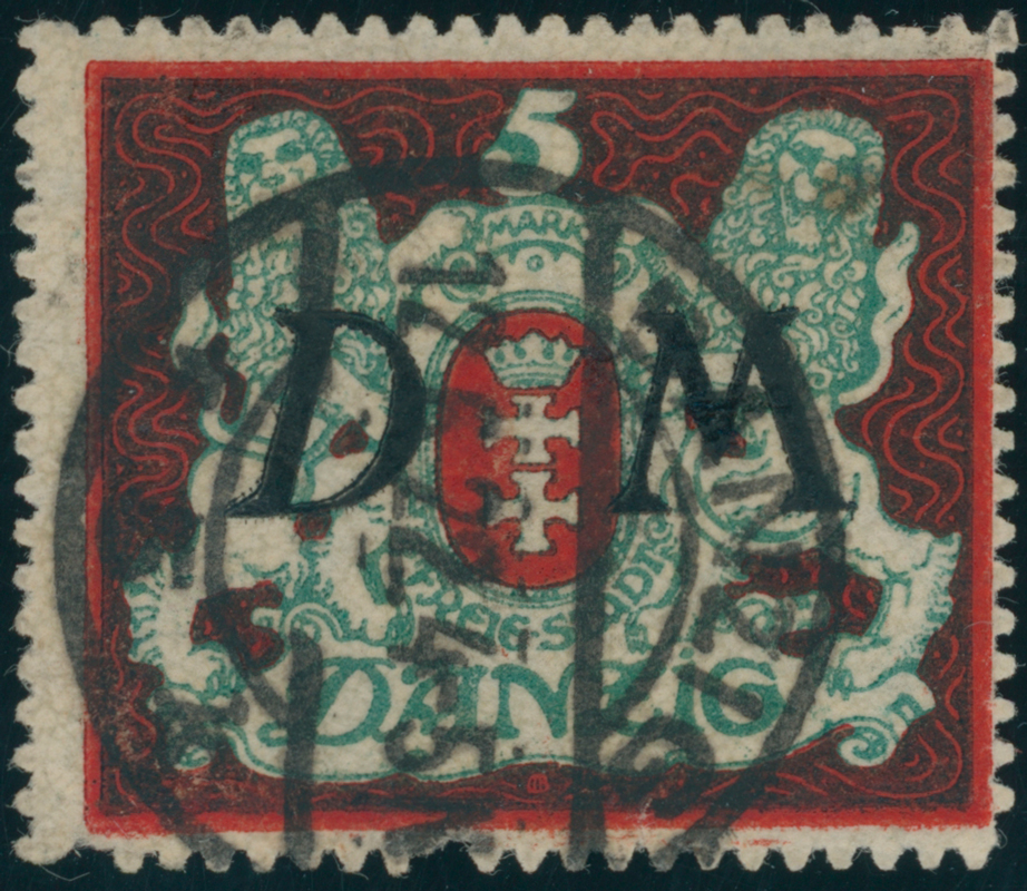 DANZIG DIENST 1922 MiNr. D 21 Y
