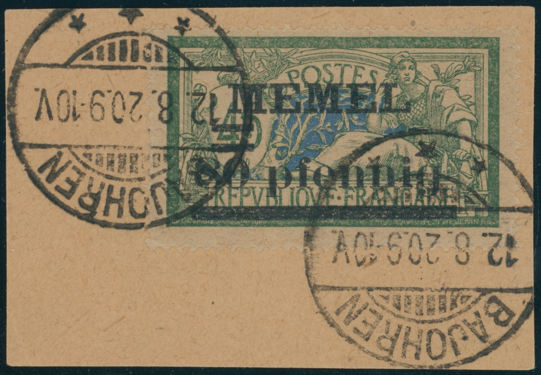 MEMELGEBIET 1920 MiNr. 25a