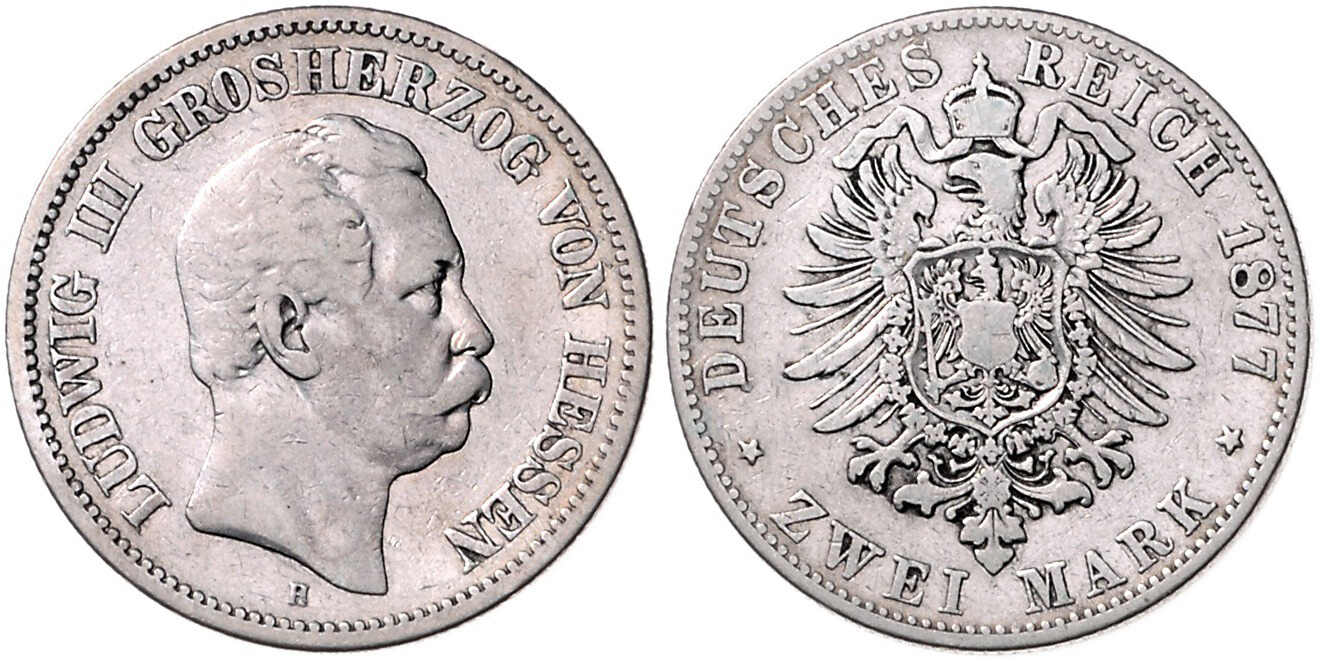 HESSEN 2 Mark 1877 H Jaeger 66
