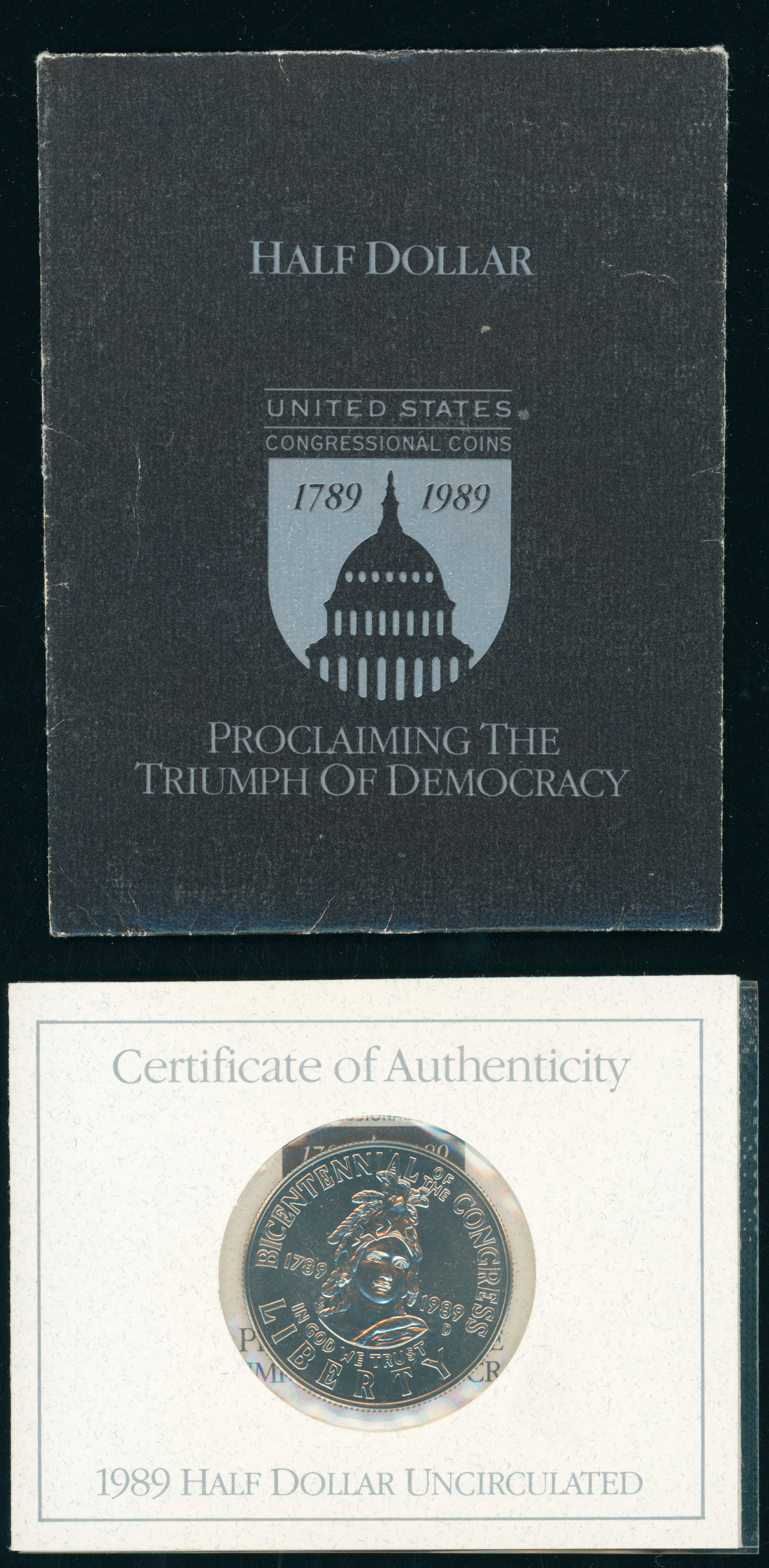 USA 1/2 Dollar 1989 D 200 Jahre Kongress der USA