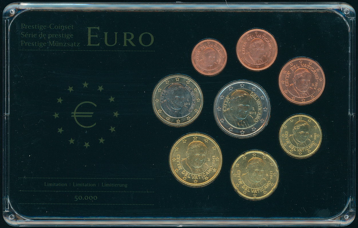 VATIKAN Kursmünzensatz KMS 2013 im Prestige-Coinset