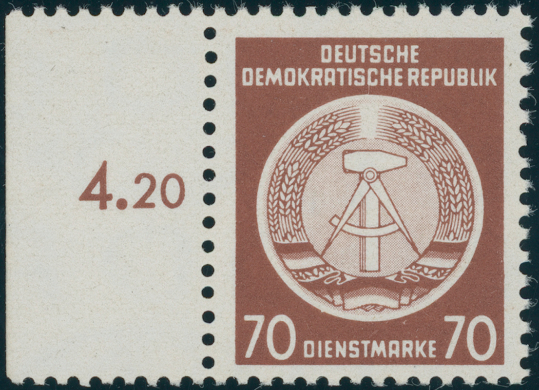 DDR-Dienst, MiNr. A 16 x N F ohne aufgedruckten Stempel DDR-Dienst, MiNr. A 16 x N F ohne aufgedruckten Stempel