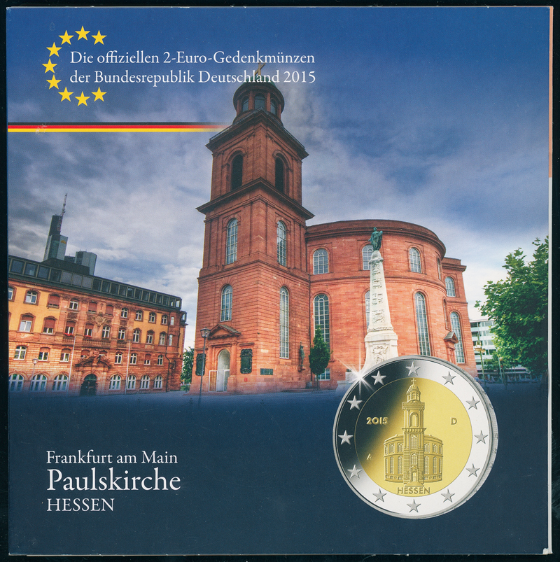 BRD 2015 Serie Bundesländer Hessen 5 x 2 Euro
