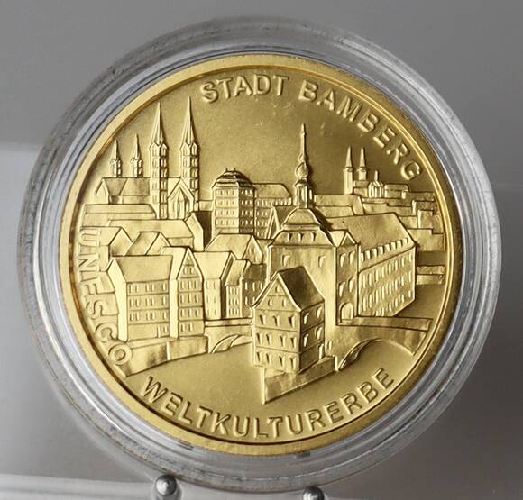 BRD 100 Euro Gold 2004 F Unesco Welterbe Stadt Bamberg