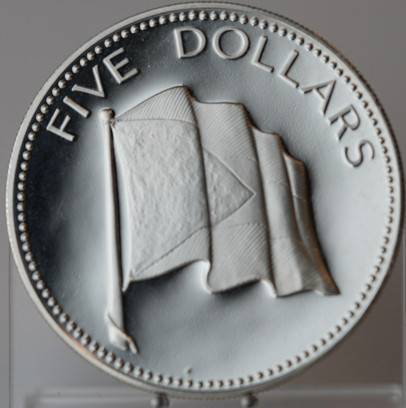 BAHAMAS 5 Dollars Silber 1974