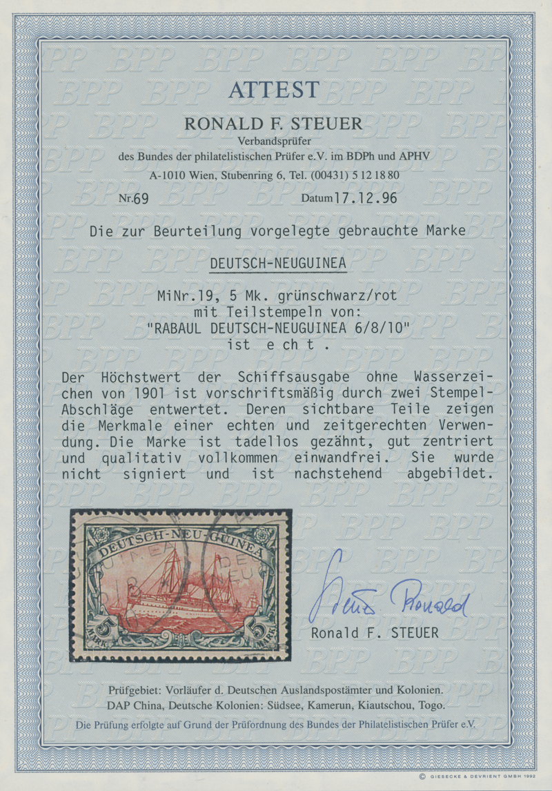 DEUTSCH-NEUGUINEA 1900 MiNr. 7-19