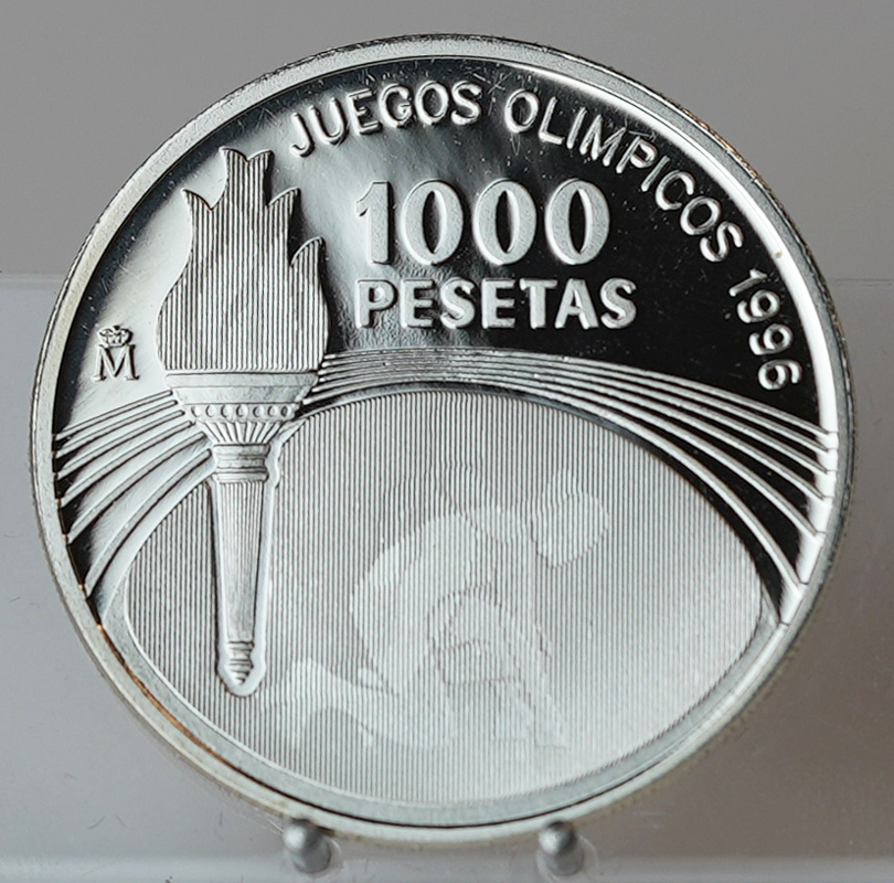 SPANIEN 1000 Pesetas 1995 Olympische Spiele 1996 in Atlanta PP
