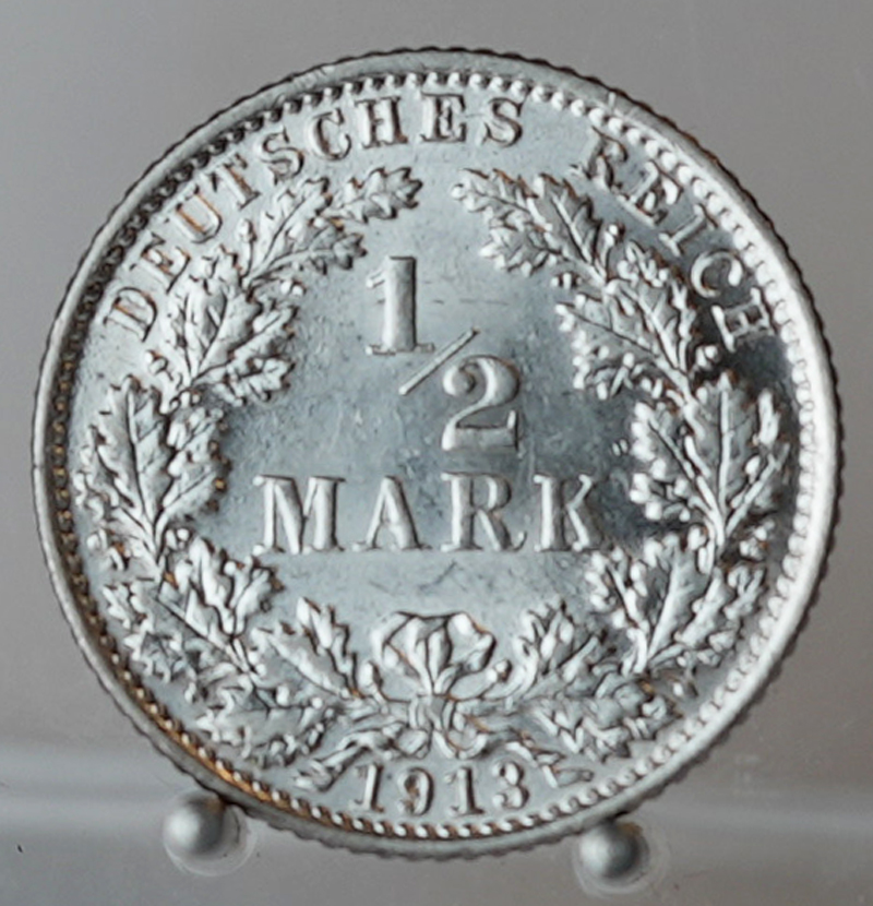 KAISERREICH 1/2 Mark 1913 E Jaeger 16