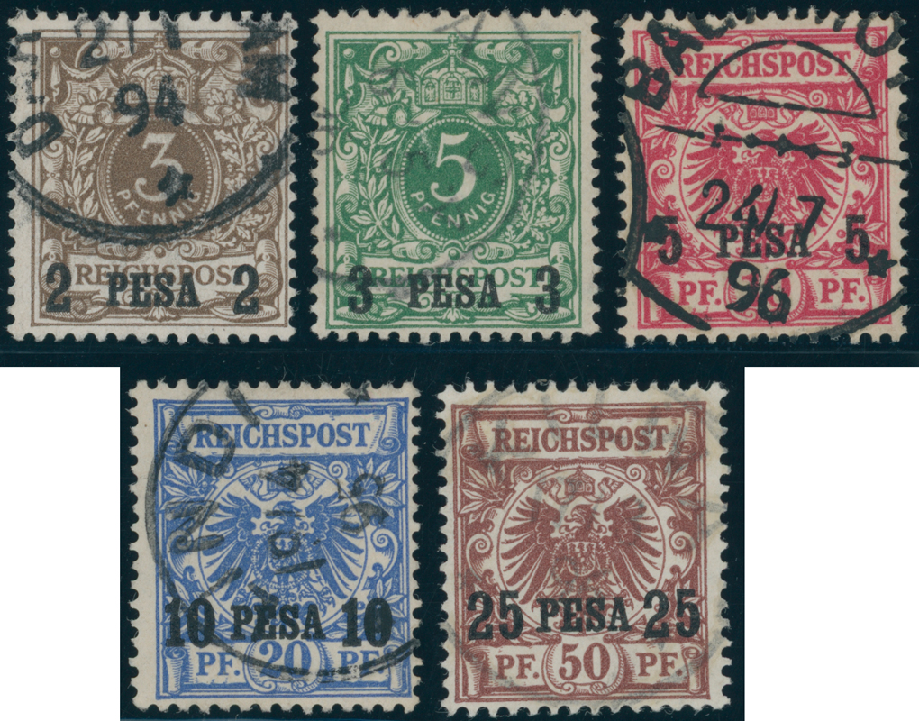 DEUTSCH-OSTAFRIKA 1893 MiNr. 1-5