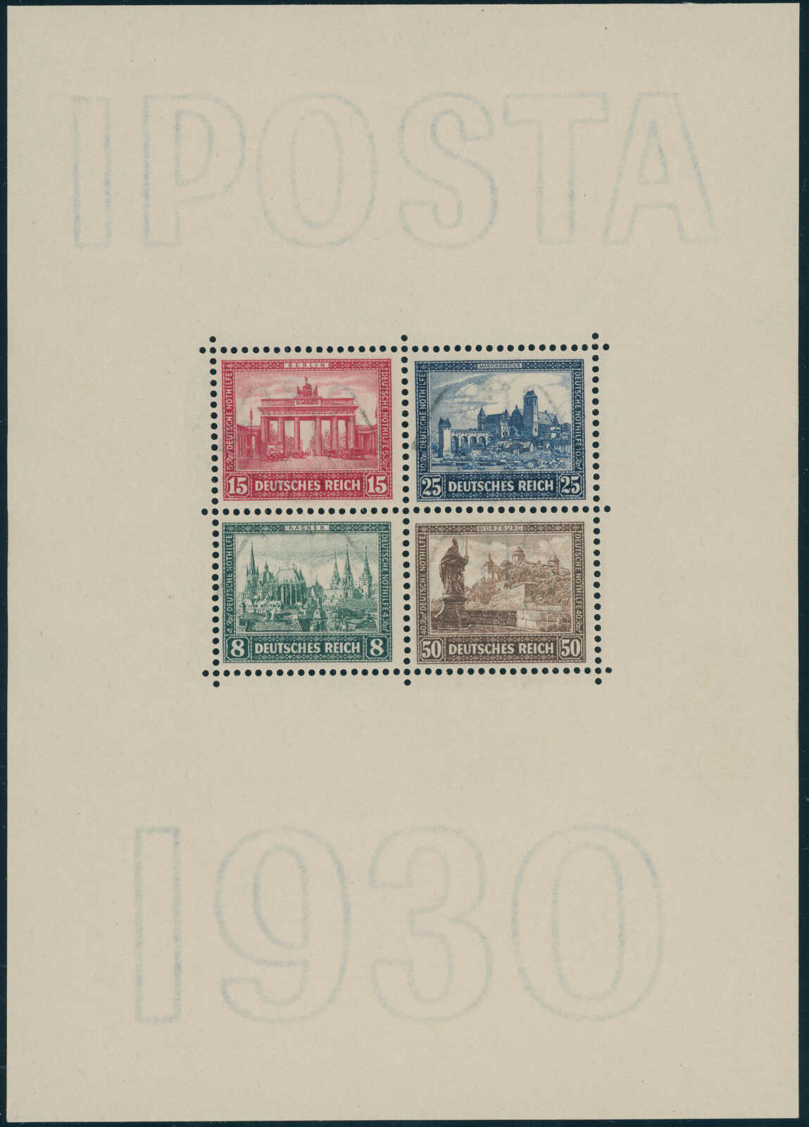 DEUTSCHES REICH 1930 Block 1 Iposta