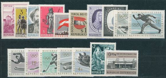Österreich 1963 Jahrgang komplett Österreich 1963 Jahrgang komplett