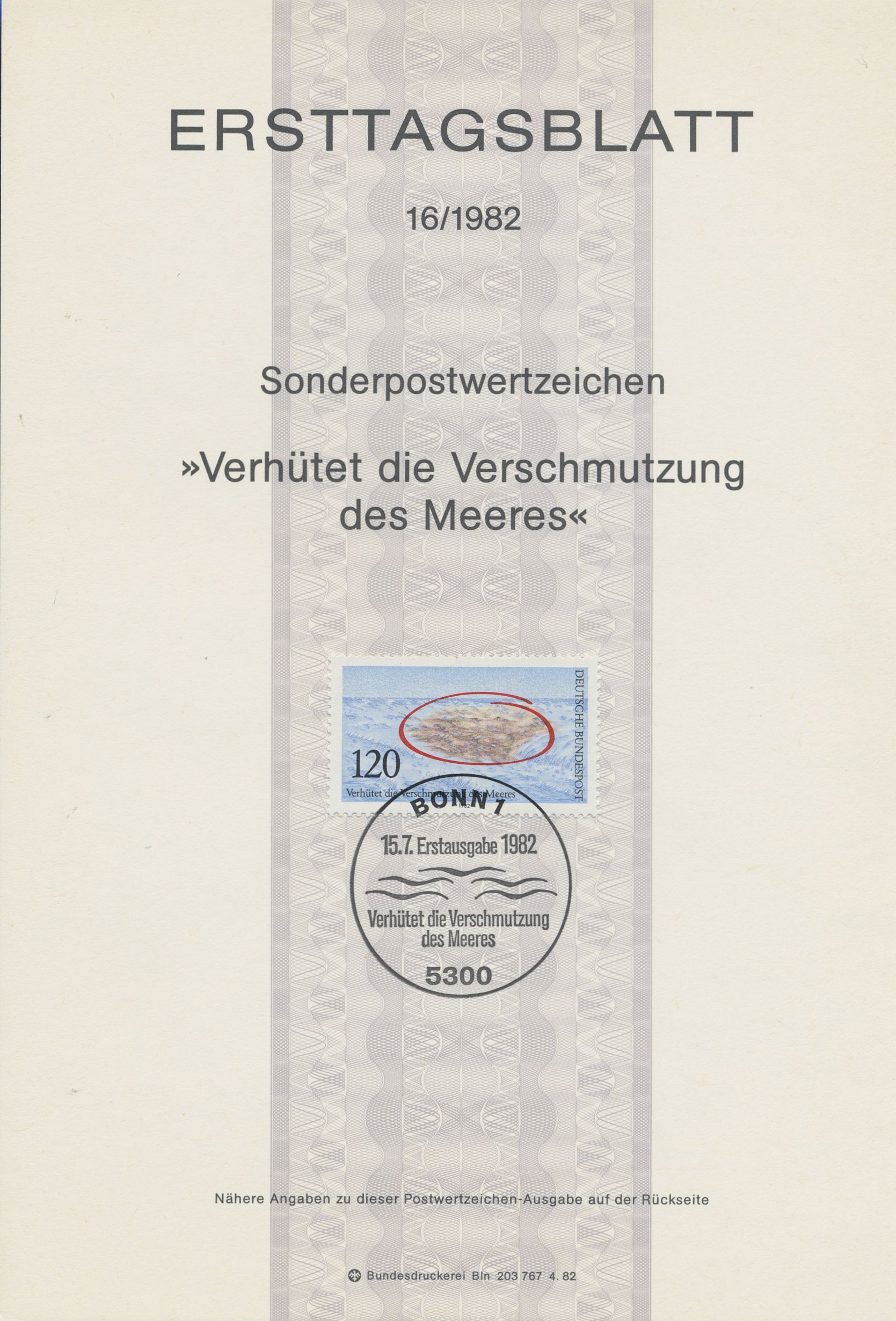 BRD Ersttagsblätter Jahrgang 1982