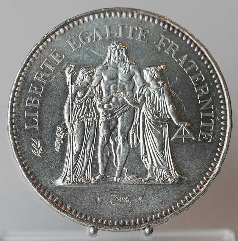 FRANKREICH 50 Francs Silber Herkules aus 1974-1980