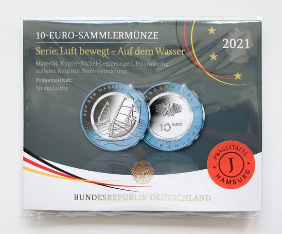 BRD 10 Euro Auf dem Wasser 2021 J PP BRD 10 Euro Auf dem Wasser 2021 J PP