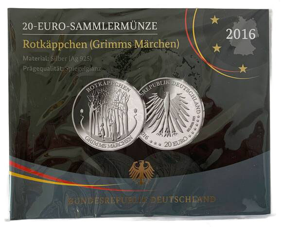 BRD 20 Euro 2016 A Rotkäppchen (Grimms Märchen)