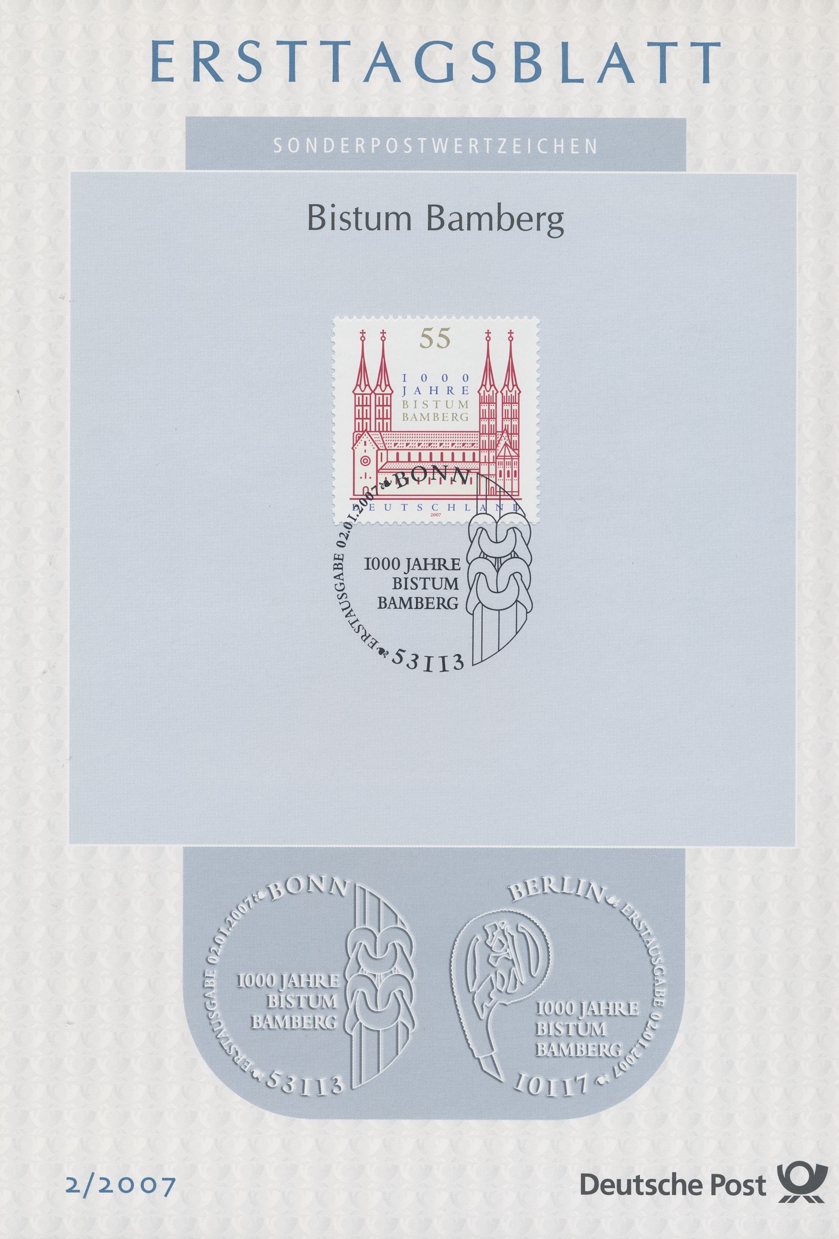 BRD Ersttagsblätter Jahrgang 2007