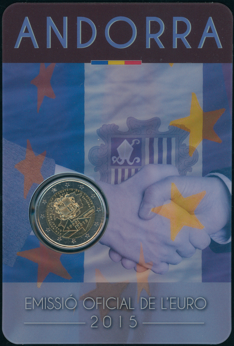ANDORRA 2015 Coincard 2 Euro Zollunion