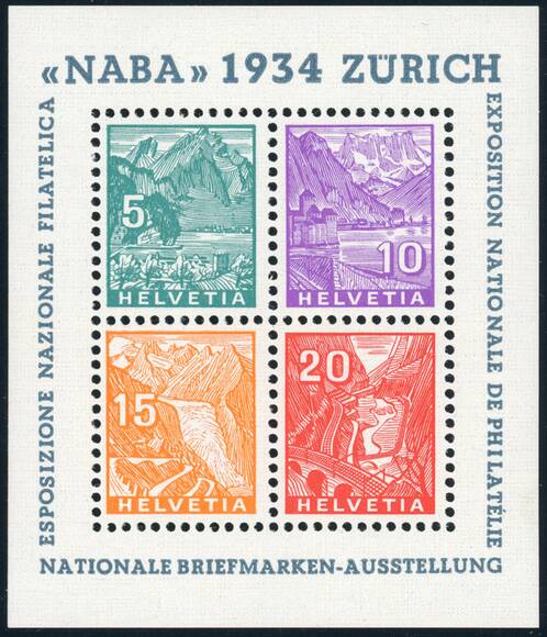 SCHWEIZ 1934 Block 1