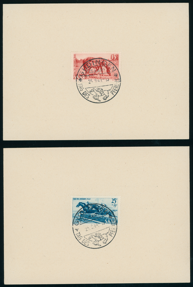 SAARLAND 1949 MiNr. 265-266 auf Ersttagsblättern
