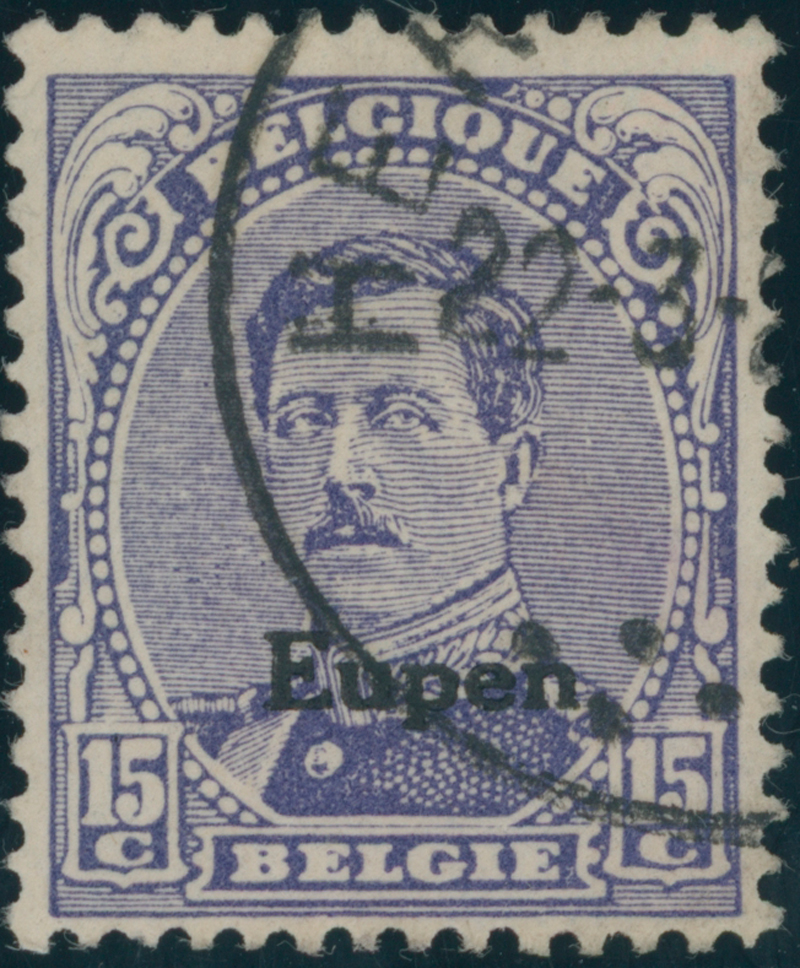 EUPEN 1920 MiNr. 5 A II Druckzufälligkeit