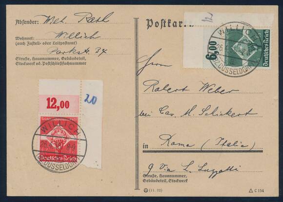 Deutsches Reich 1935, MiNr. 571-572 x Eckrandstücke auf FDC