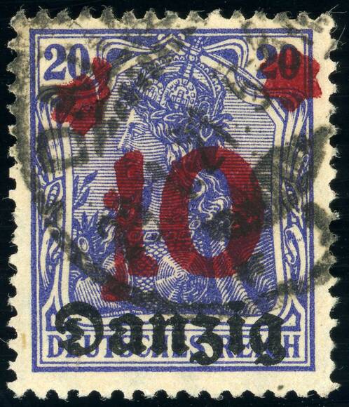 DANZIG 1920 MiNr. 17 AF I DANZIG 1920 MiNr. 17 AF I