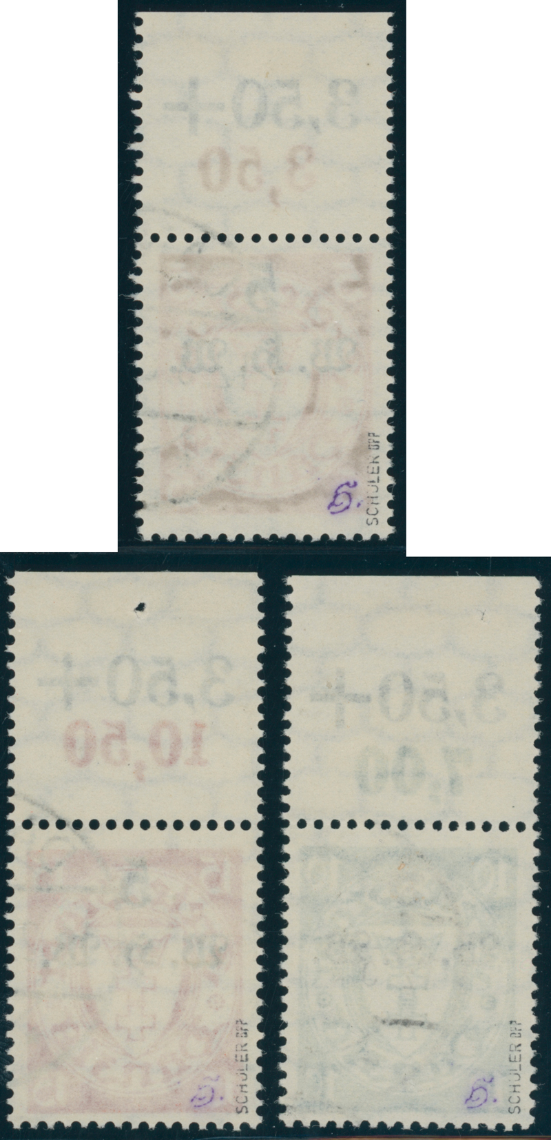 DANZIG 1934 MiNr. 237-239 Oberrandsatz