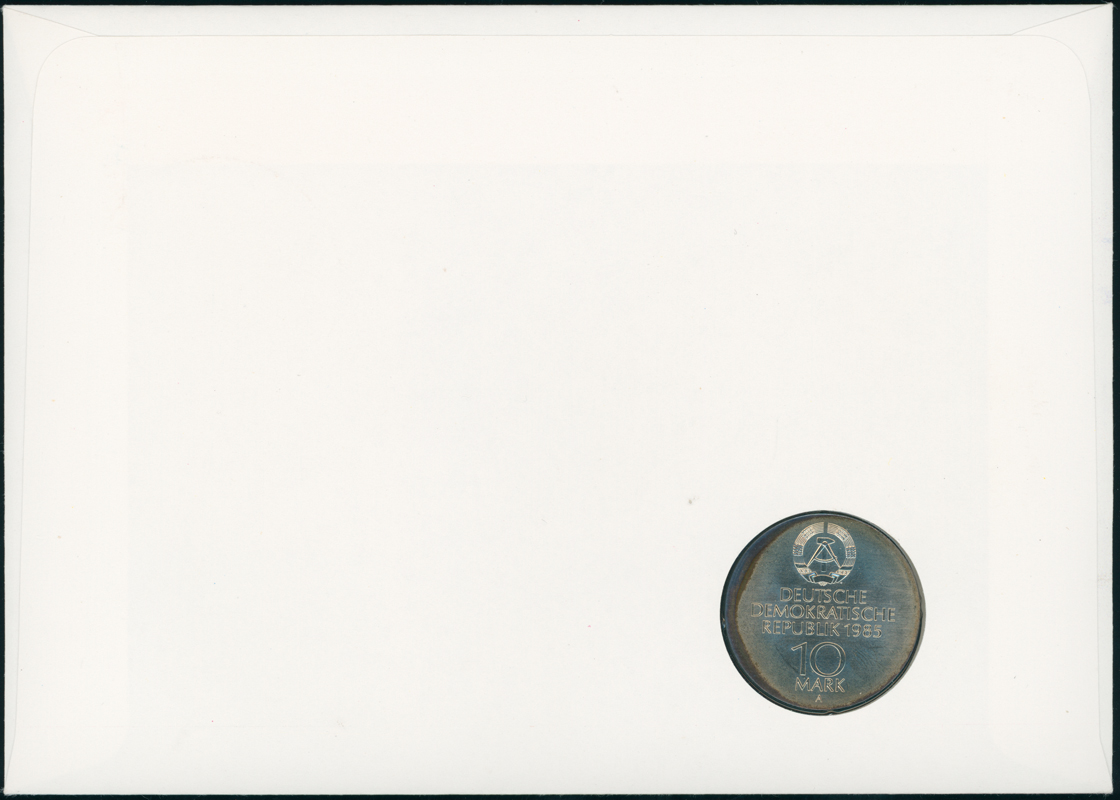 DDR 1985/1985 Numisbrief Semperoper Dresden mit DDR 10 Mark Jaeger 1600