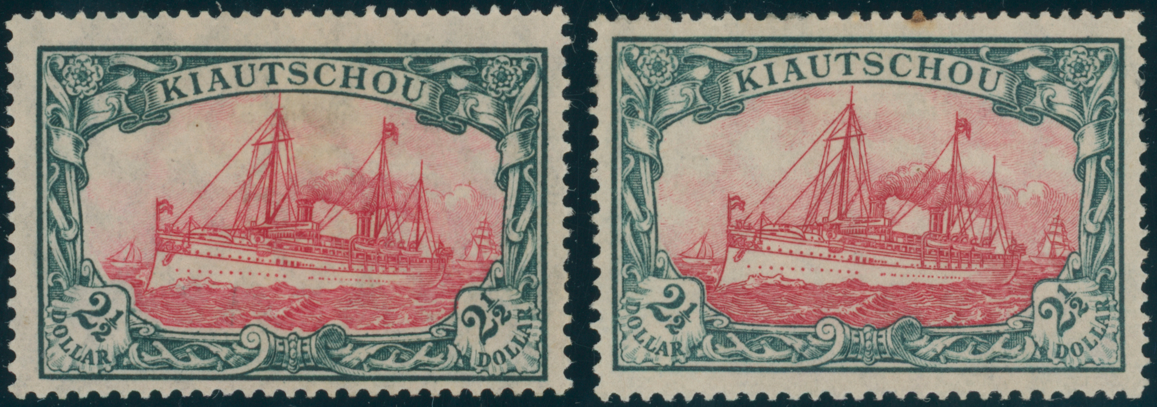 KIAUTSCHOU 1919 MiNr. 37 II A + B
