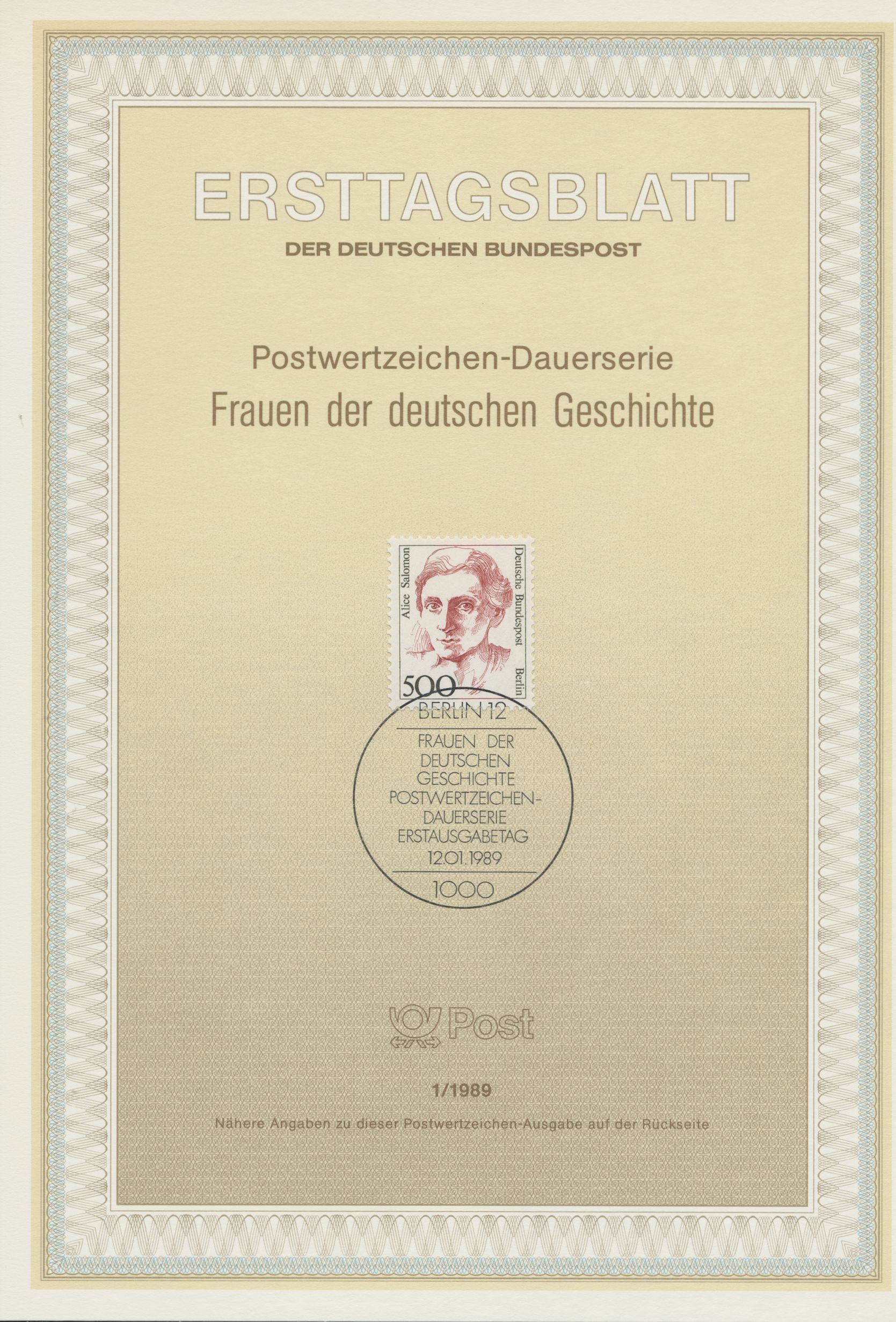 Berlin Ersttagsblätter Jahrgang 1989