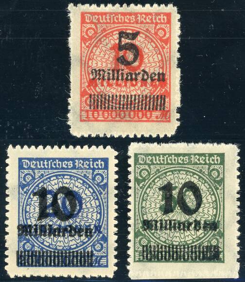 Deutsches Reich 1923 MiNr. 334-336 B