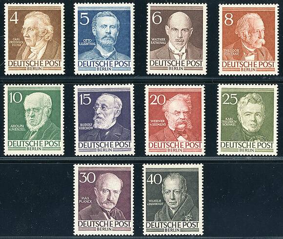 BERLIN 1952 MiNr. 91-100