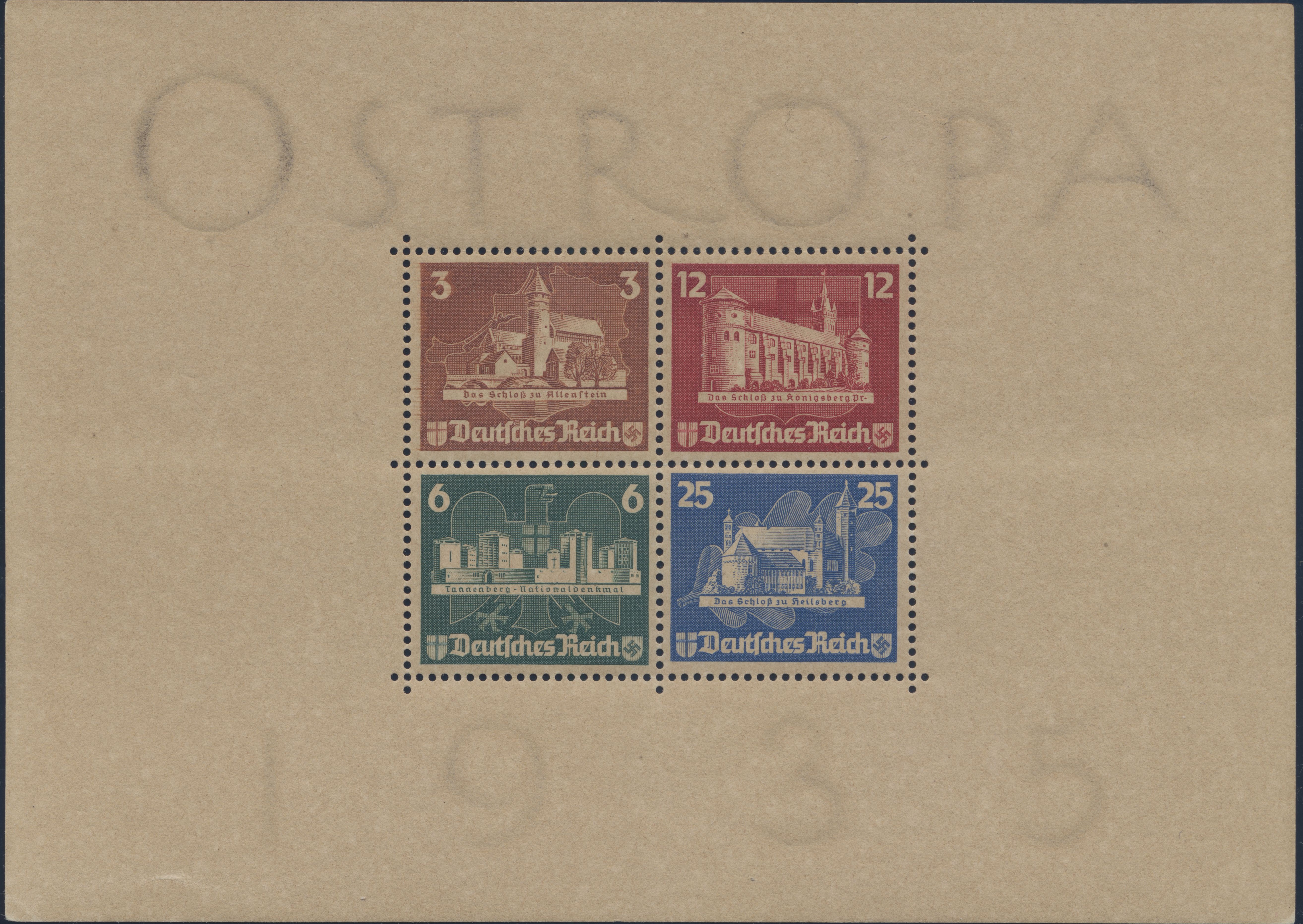 Deutsches Reich 1935 Block 3 Ostropa mit vollständigem Originalgummi