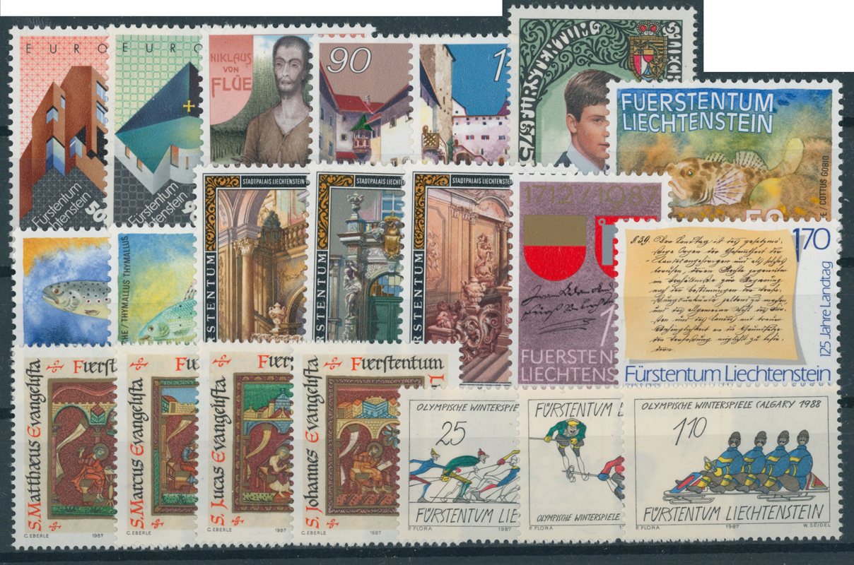 LIECHTENSTEIN Jahrgang 1987 komplett