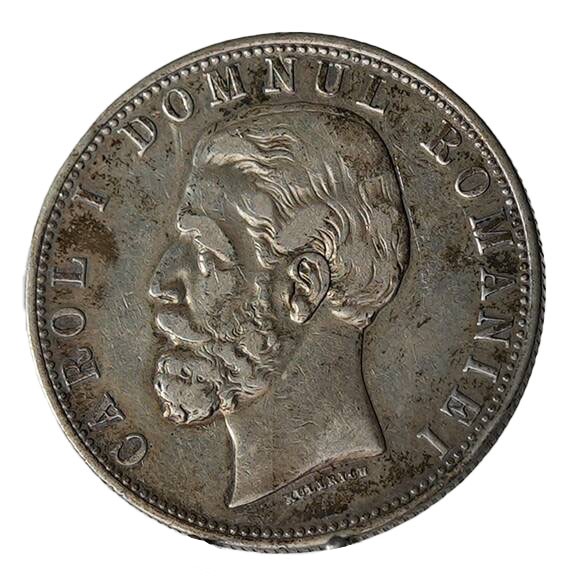 RUMÄNIEN 5 Lei 1880 B Carol I.