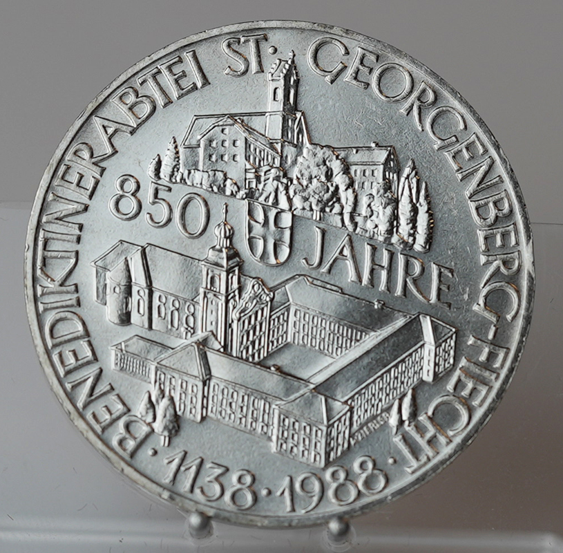 ÖSTERREICH 500 Schilling 1988 850 Jahre St. Georgenberg und Stift Fiecht