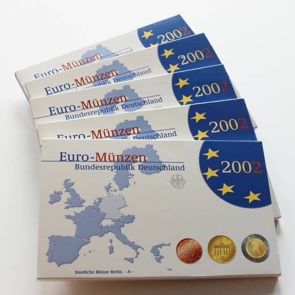 BRD 2002 Kursmünzsätze ADFGJ komplett