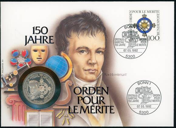 BRD 1992/1992 Numisbrief Orden Pour le mérite