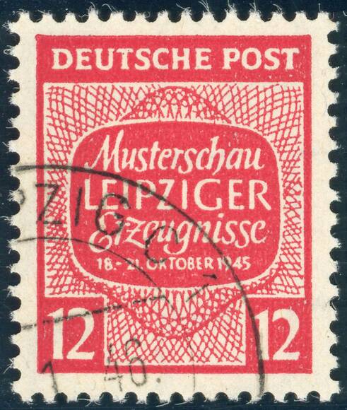 SBZ MiNr. 125 X fallendes Wasserzeichen SBZ MiNr. 125 X fallendes Wasserzeichen