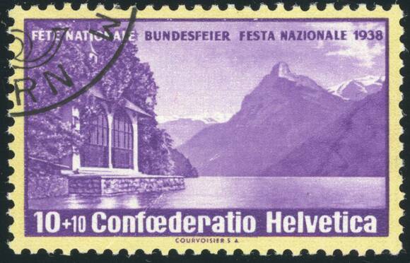SCHWEIZ 1938 MiNr. 326 z geriffelter Gummi