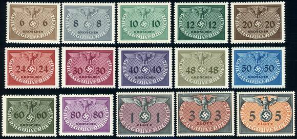 GG 1940 DIENST MiNr. 1-15