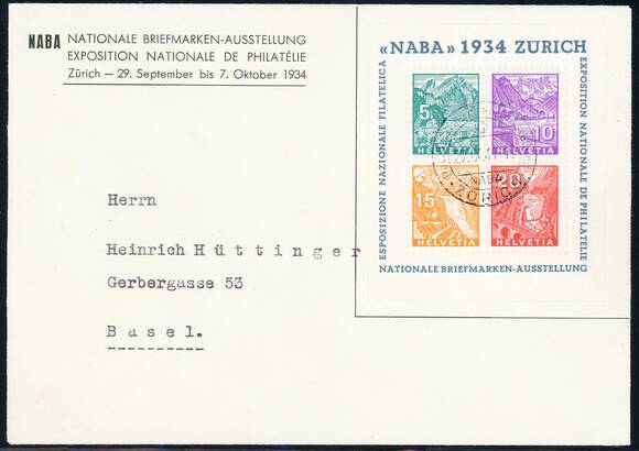 SCHWEIZ 1934 Block 1