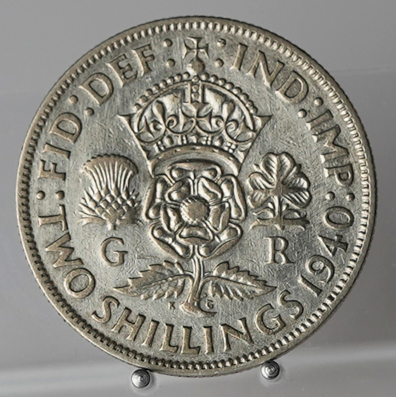 GROSSBRITANNIEN 2 Shillings Silber aus 1937-1946