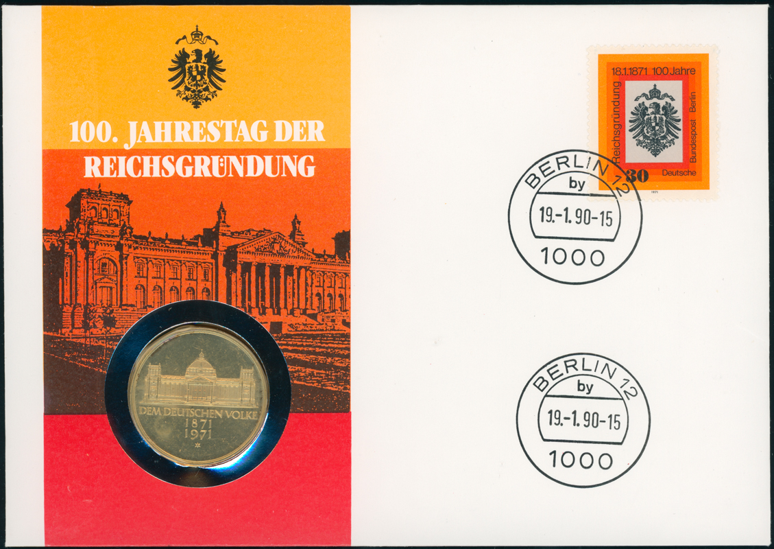 BRD 1971/1990 Numisbrief Reichsgründung