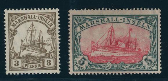 MARSHALL-INSELN 1916 MiNr. 26-27 BI MARSHALL-INSELN 1916 MiNr. 26-27 BI