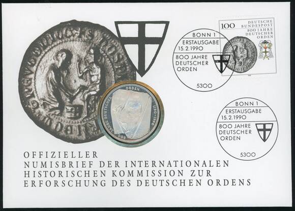 BRD 1990/1990 Numisbrief Deutscher Orden