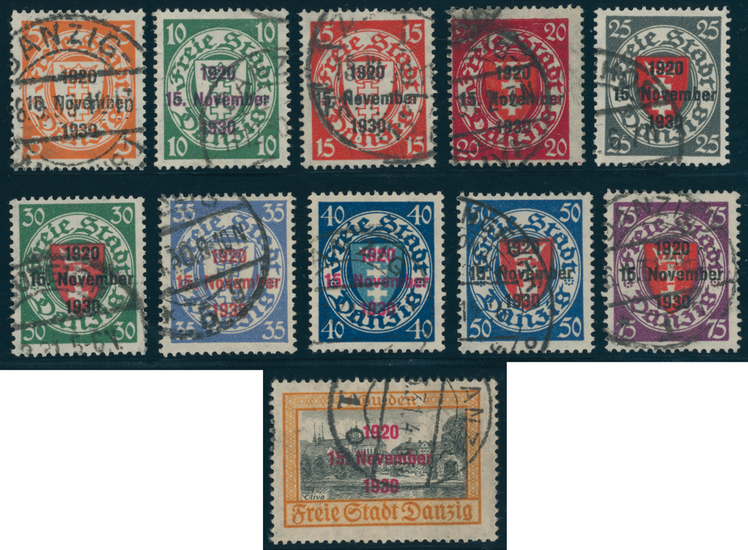 DANZIG 1930 MiNr. 220-230