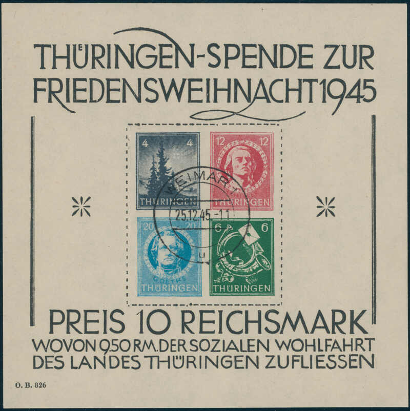 SBZ Block 2 x ideal gestempelt