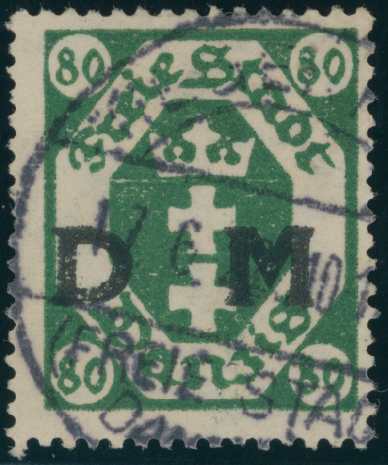 DANZIG DIENST 1922 MiNr. D 16 Y