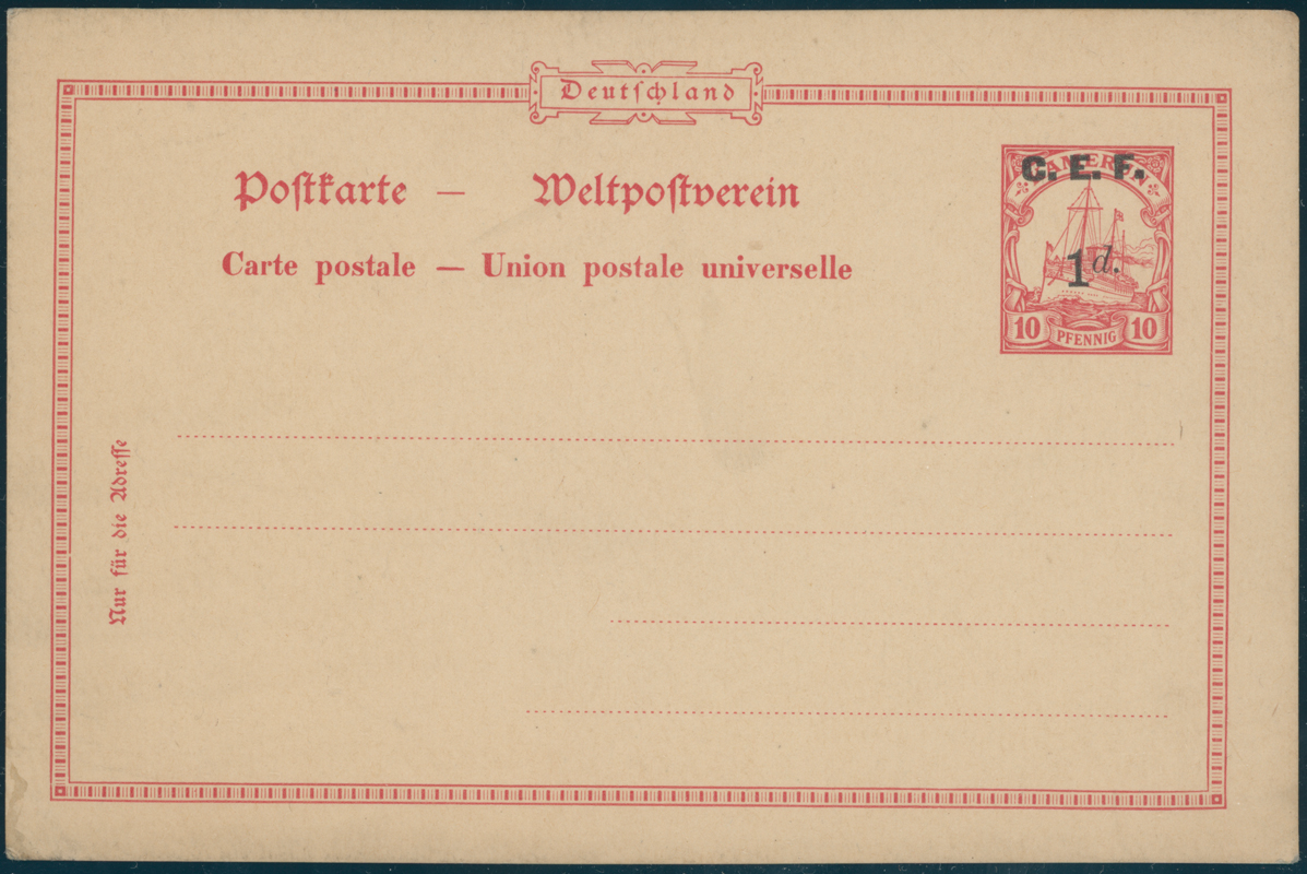 KAMERUN BRITISCHE BESETZUNG 1915 Ganzsache P 2